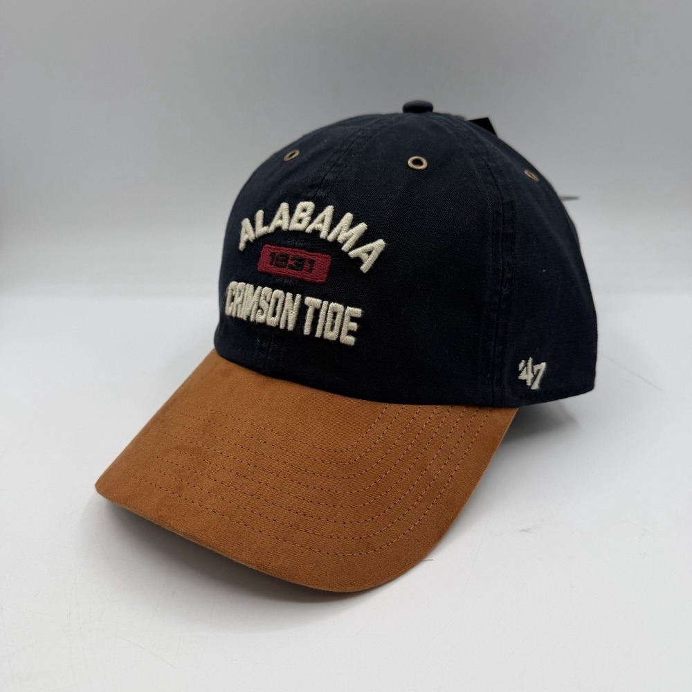 '47 Brand Alabama Crimson Tide Rafter Hat Cap‎ Black Strapback Adjustable OSFA